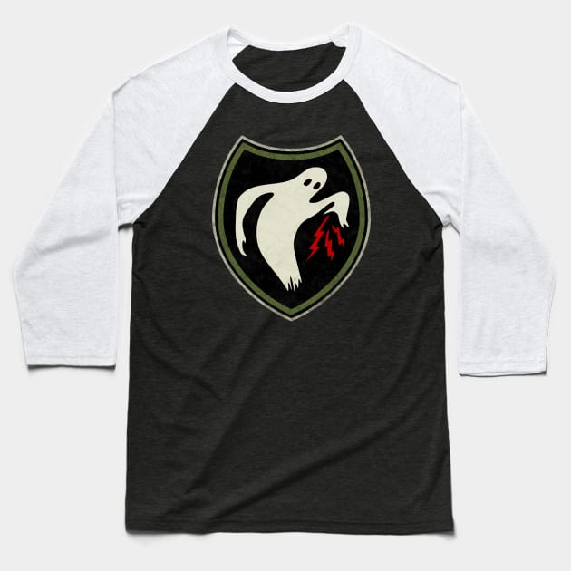 Ghost Army Distressed Patch Baseball T-Shirt by dudepal